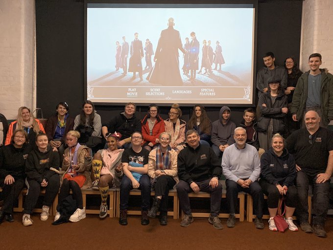 Leigh Film volunteers with Young Carers from our area at the January 2020 screening